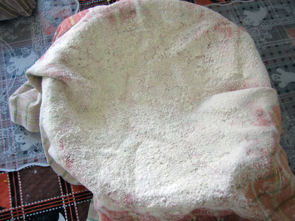 floured bowl